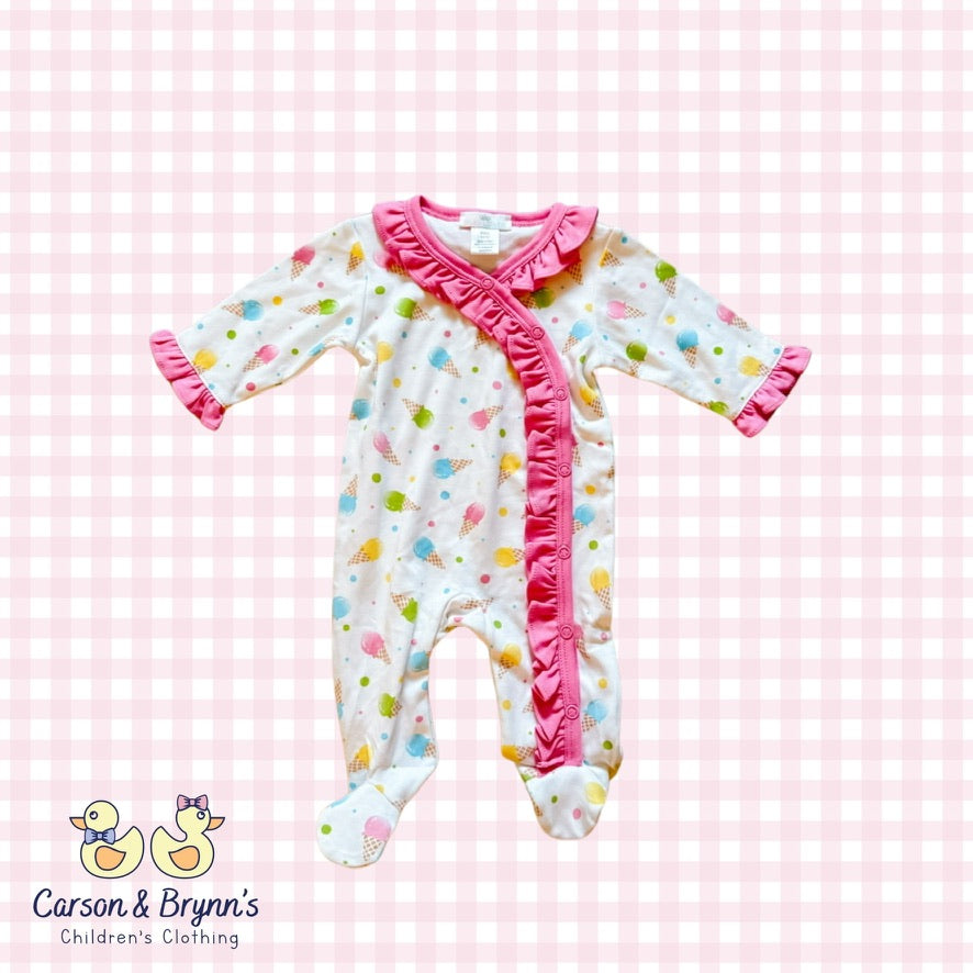 Baby Loren Ice Cream Snap Footie