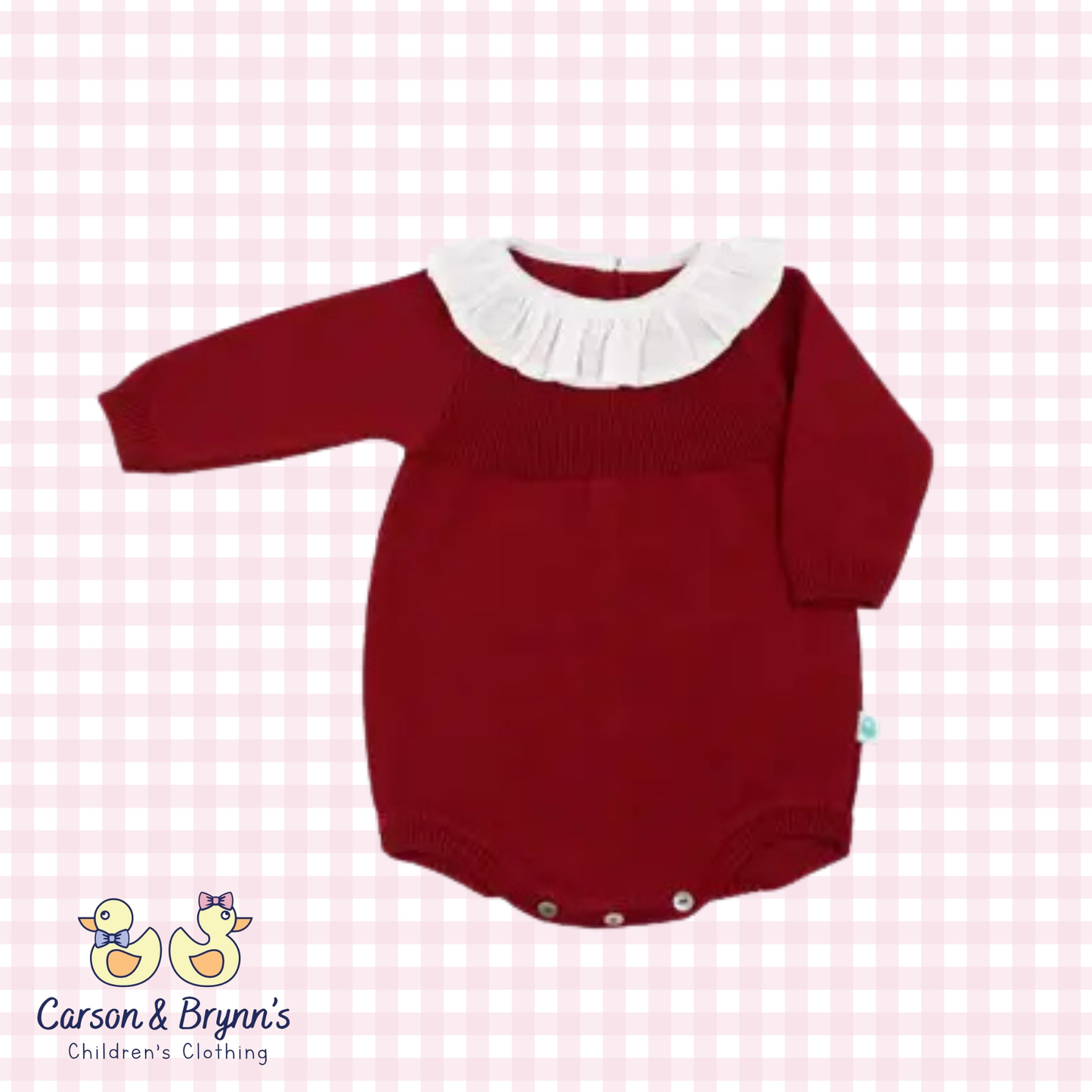 Cotton Knit Sweater Bubble with Ruffle Collar- 2 Colors