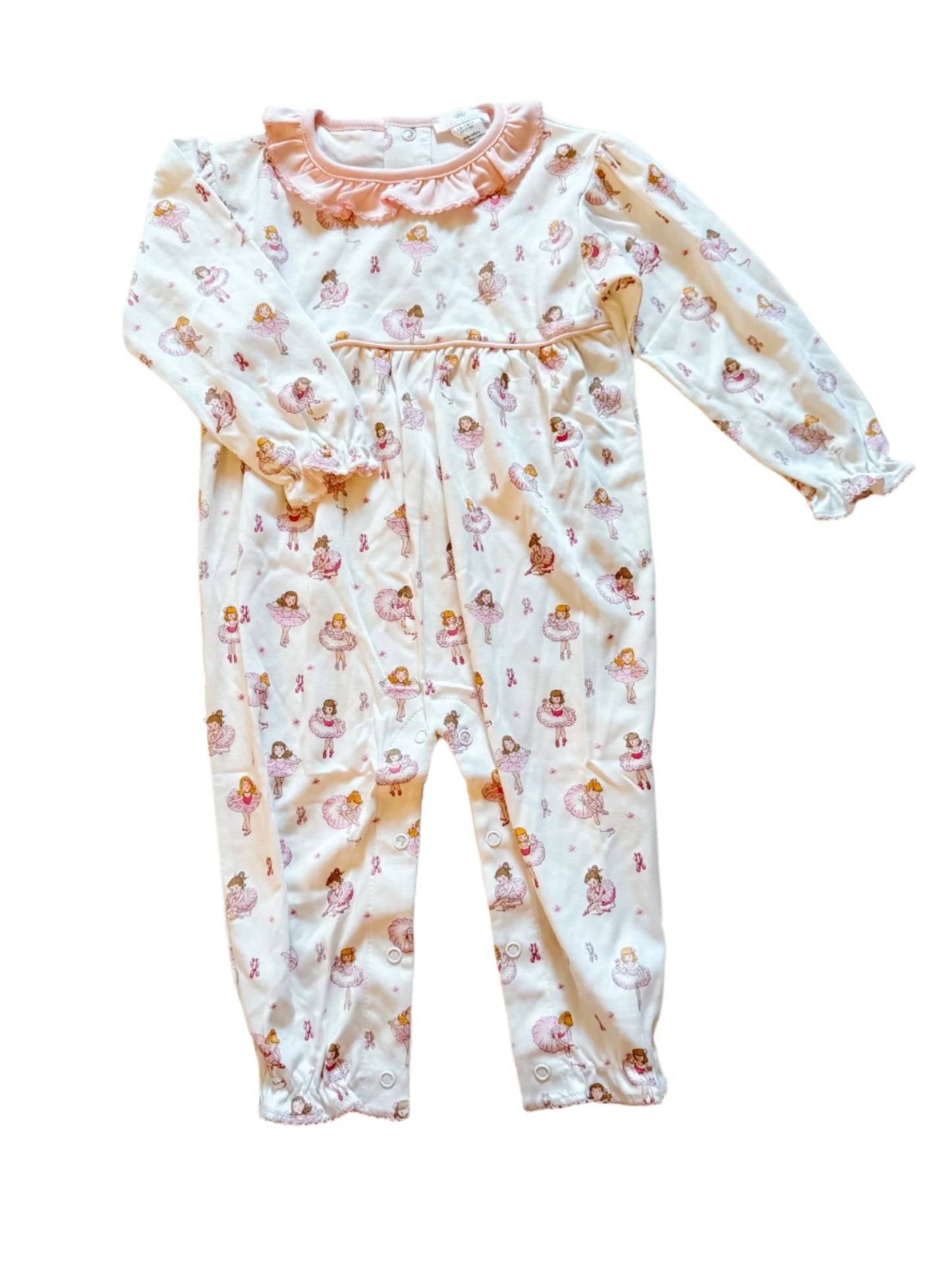 Baby Loren Pink Ballerinas Long Romper