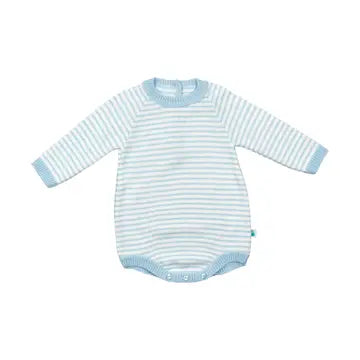 Cotton Striped Sweater- White and Blue