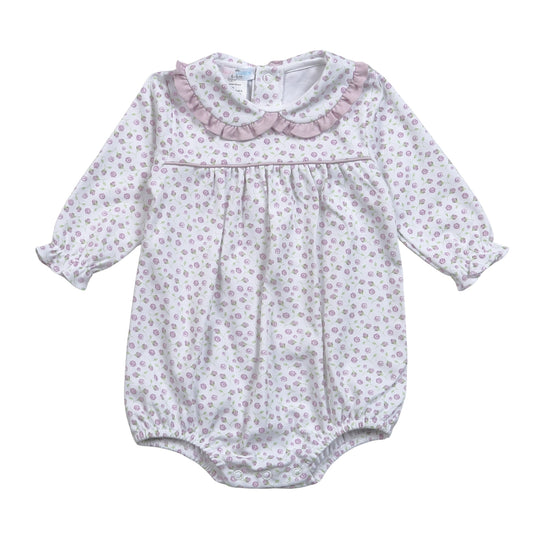 Baby Loren Lyn Purple Floral Pima Bubble