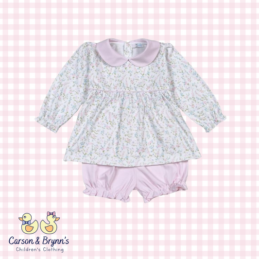 Baby Loren Vivian Floral Pima Bloomer Set