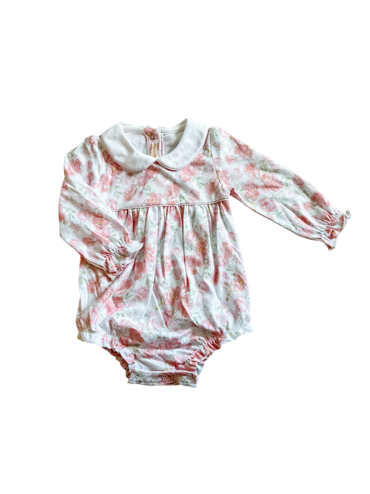 Baby Club Chic Peter Pan Collared Bubble- Pastel Floral