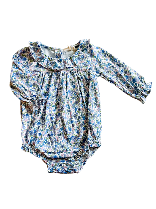 Baby Club Chic Ruffle Collared Bubble- Blooming Garden