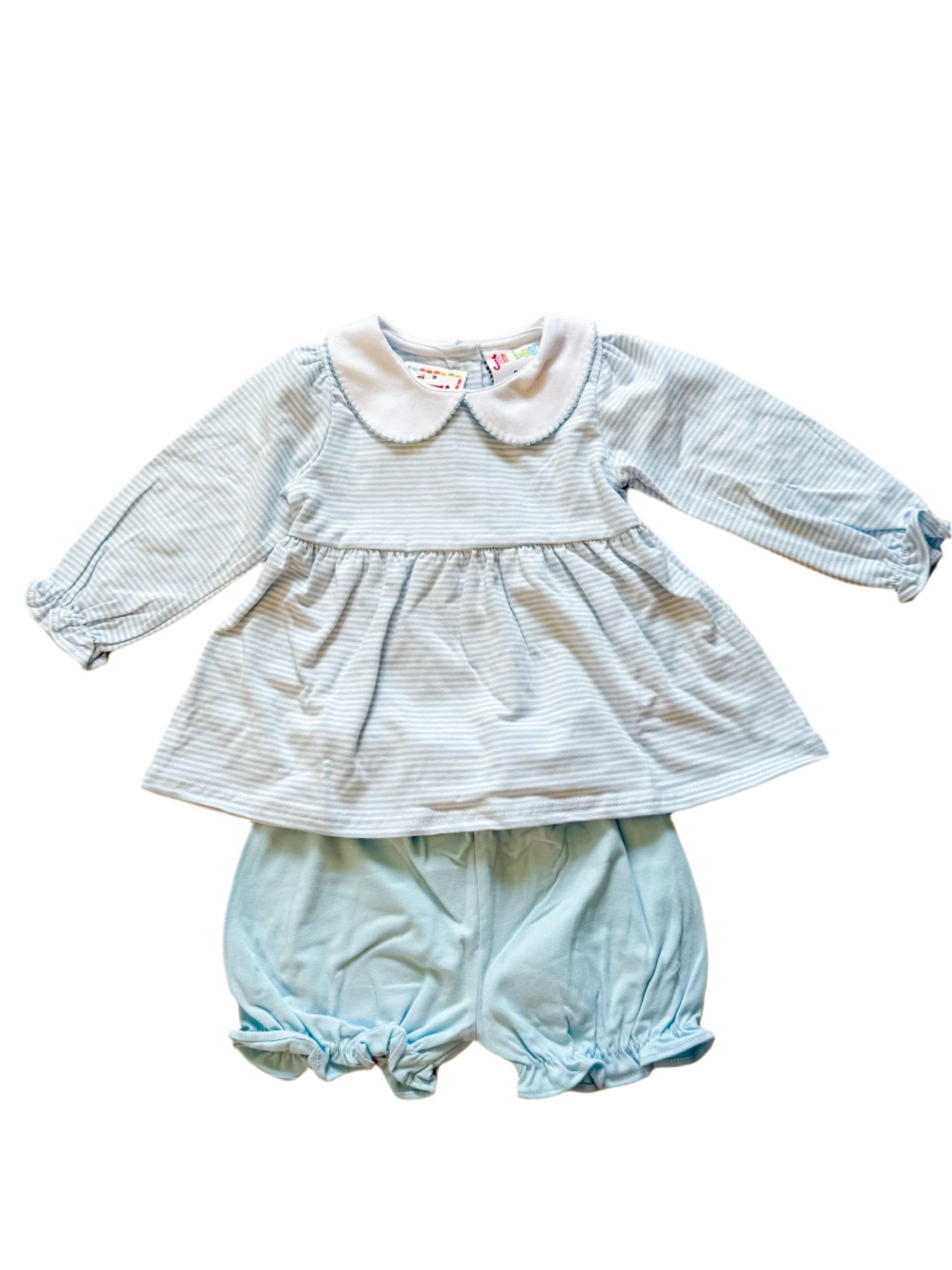 Charlotte Long Sleeve Bloomer Set- Light Blue