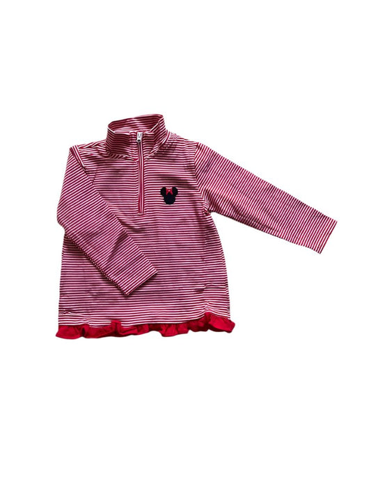 Itsy Bitsy 1/4 Zip Ruffle Pullover Mouse