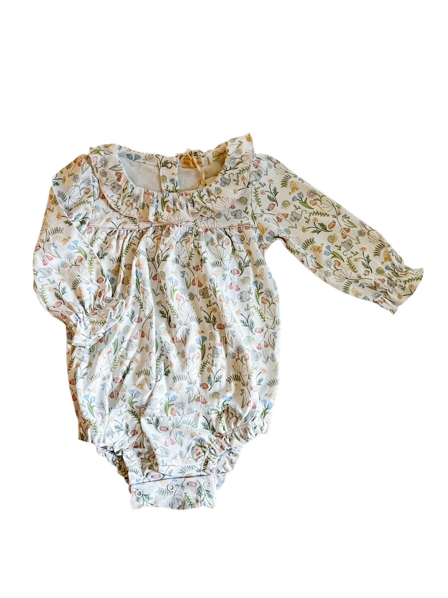 Baby Club Chic Ruffle Collared Bubble- Prarie Beauty