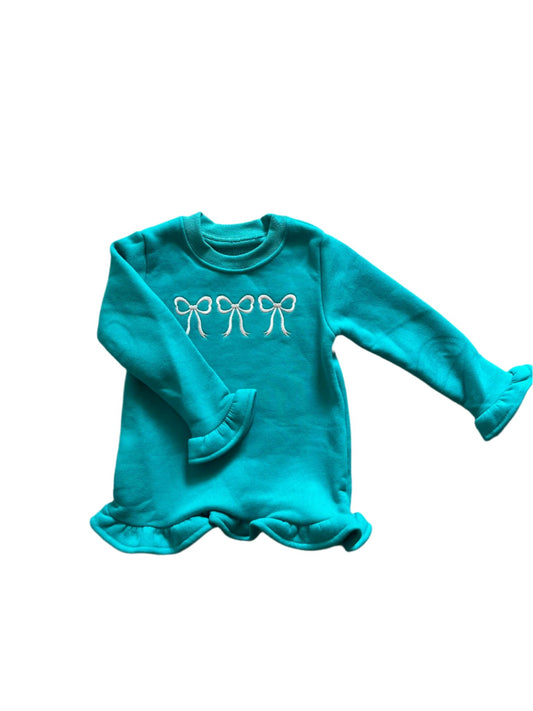 Itsy Bitsy Ruffle Sweatshirt with Bows