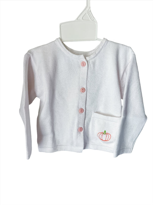 Lullaby Set Burrow Button Down Sweater- Pink Pumpkin