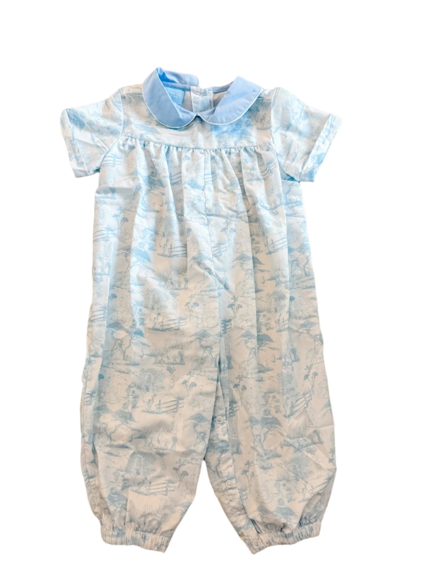 Charming Little One Matthew Romper- Blue Toile