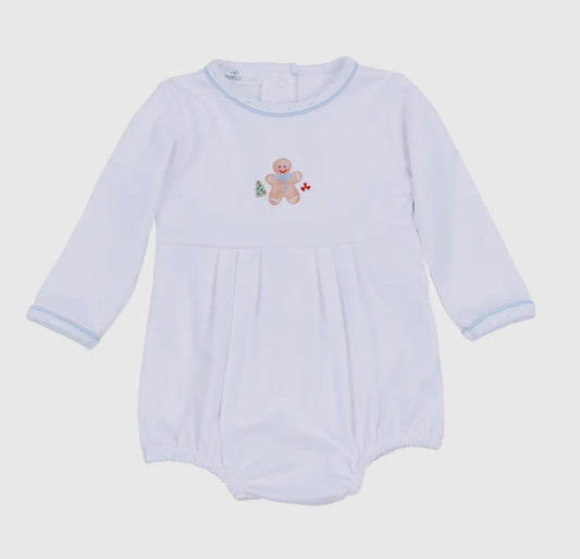 Magnolia Baby Frosted Wonderland Embroidered Bubble- Blue