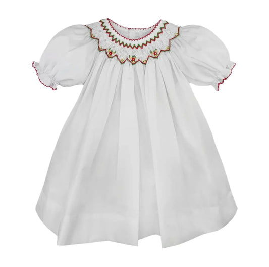 Petit Ami White Smocked Dress