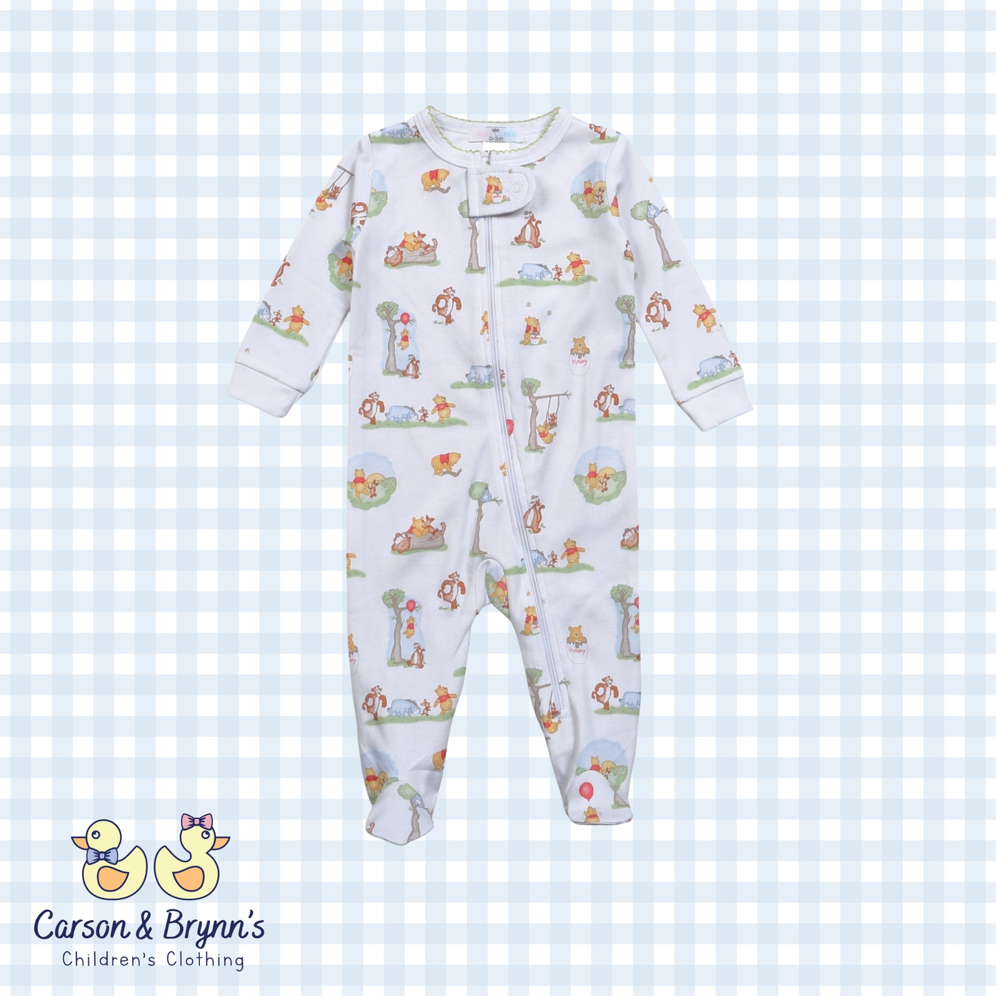 Baby Loren Honey Bear Zipper Footie