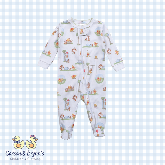 Baby Loren Honey Bear Zipper Footie