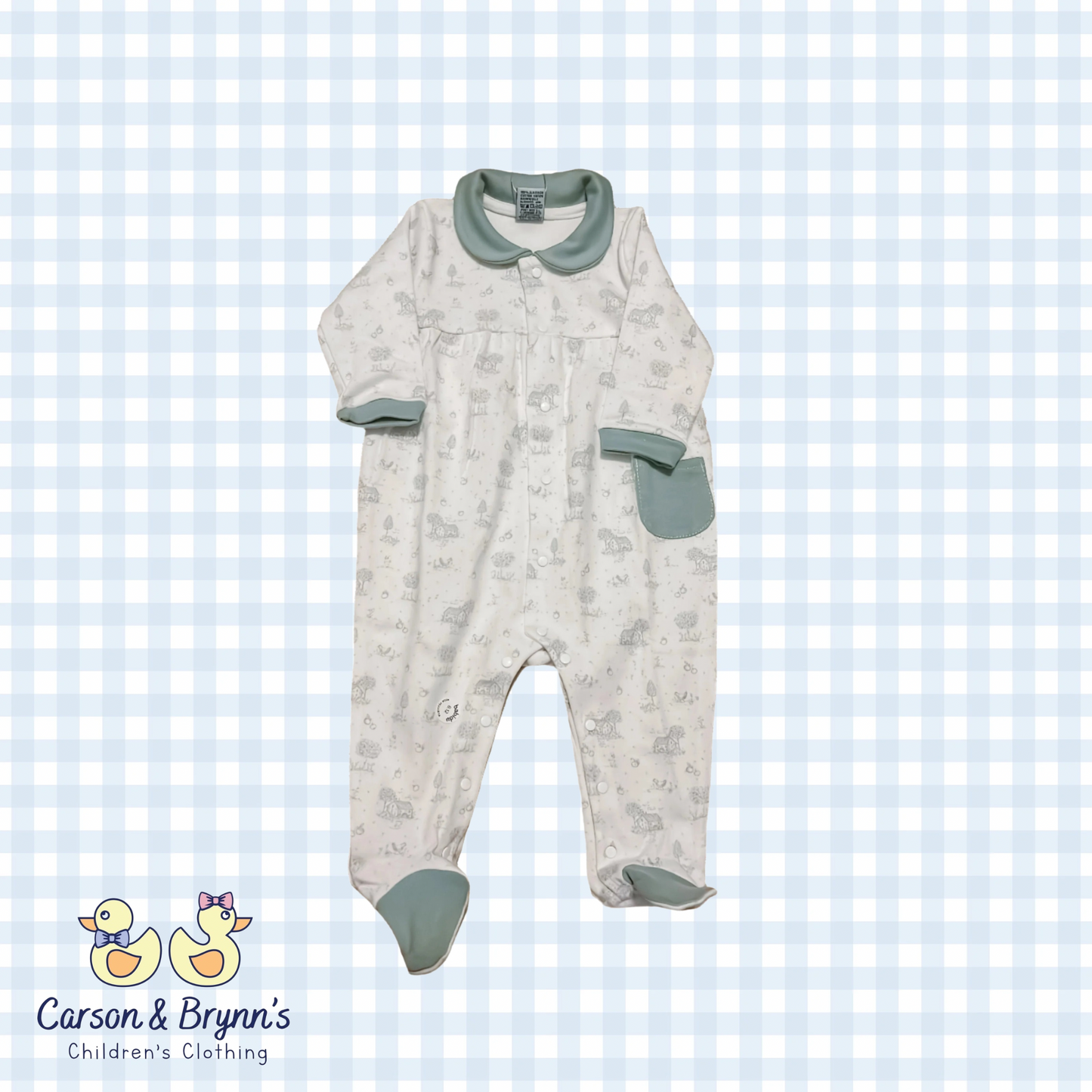 Babidu Farm Toile Romper