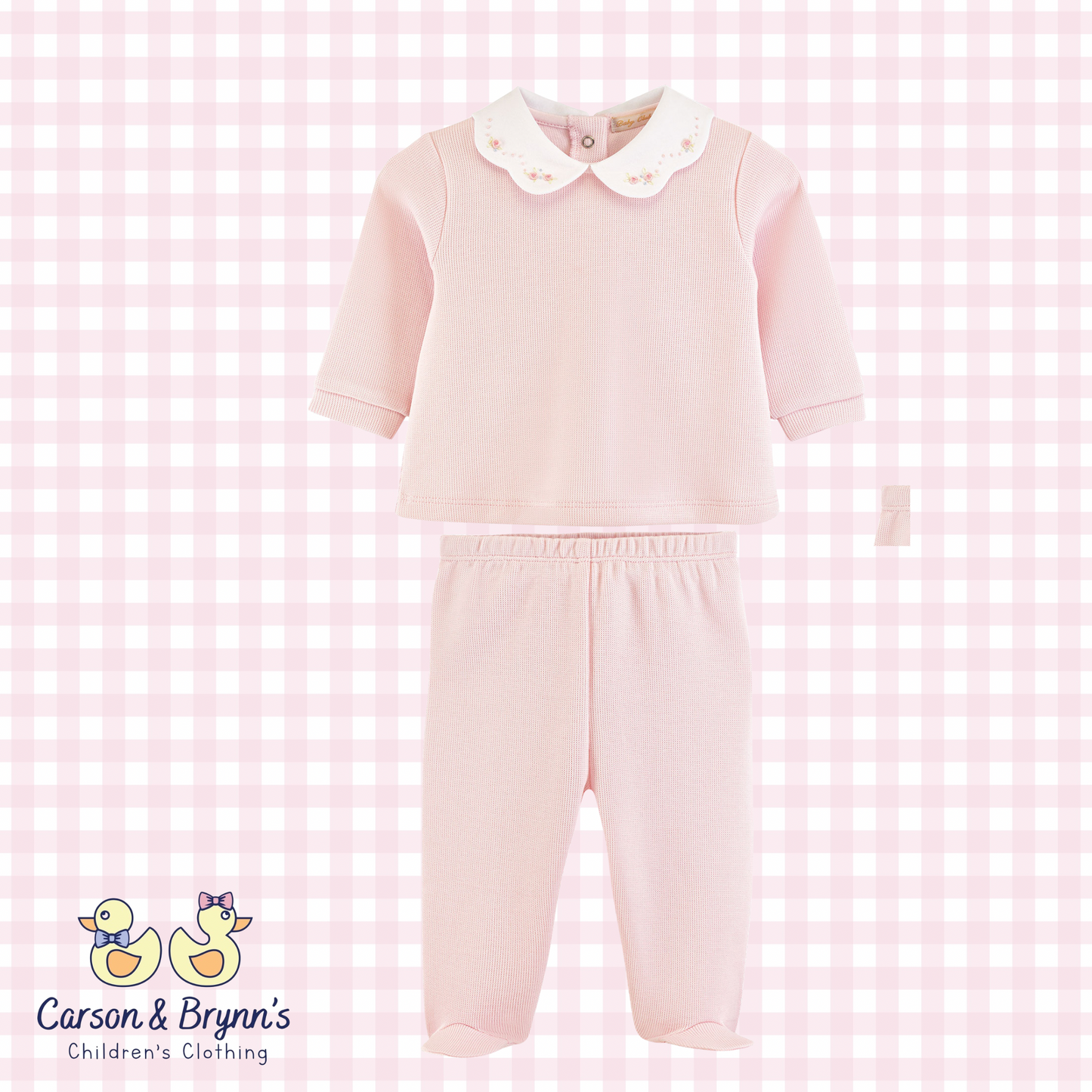Baby Club Chic English Knot Top and Pant Set Rosebud