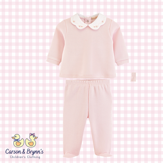 Baby Club Chic English Knot Top and Pant Set Rosebud