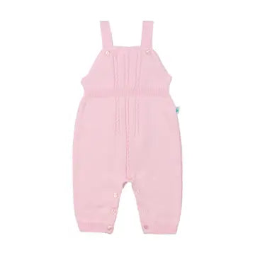 Cotton Knit Overalls- Pink