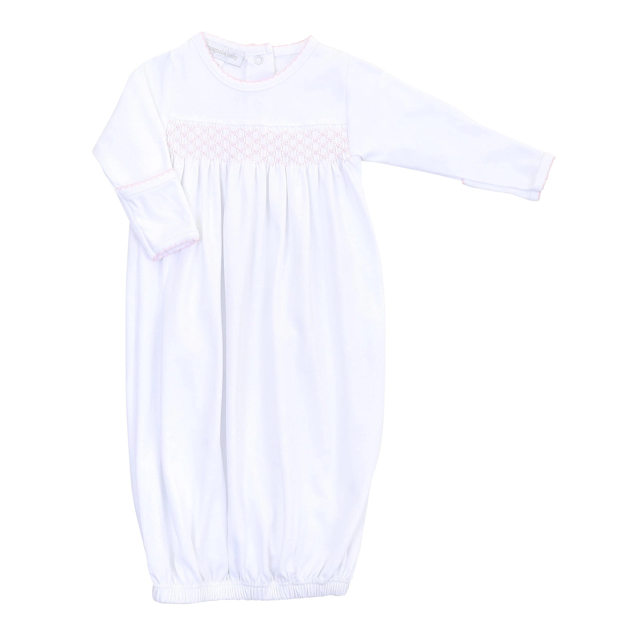 Magnolia Baby Essentials Pink Smocked Gown